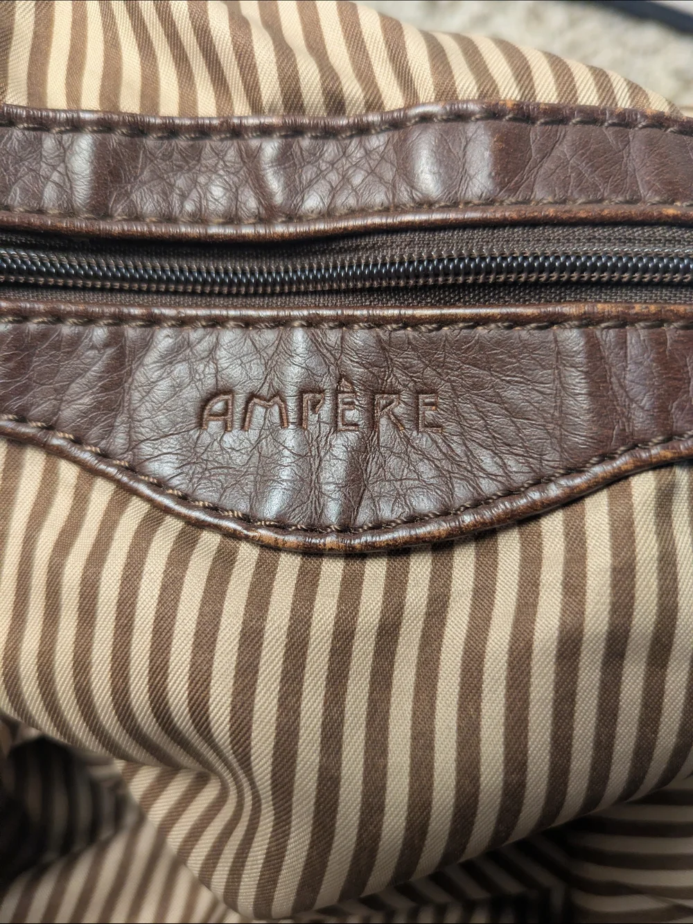 Ampere Brown Pebbled Hobo Slouchy Hobo Bag Oversized Everyday Fashionable Casual